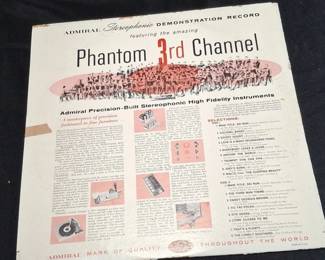 Admiral Stereophonic Demonstration Record  Phantom third Channel second image