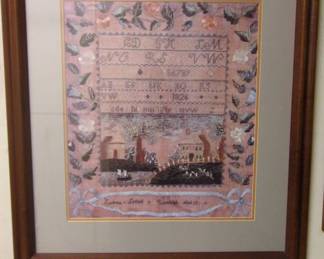 Sampler Lucretia Enfield Randolph aged