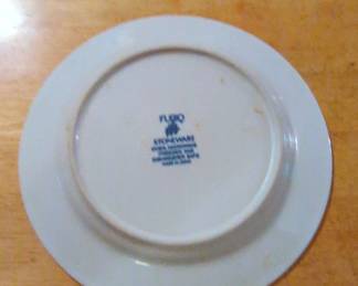 Fugio Stoneware Plate with Blue Floral Design second image