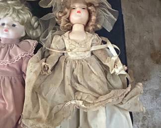 Vintage Composition Doll with Wedding Dress