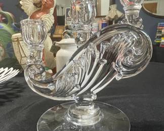 Fostoria Baroque Crystal Candelabra Pair third image
