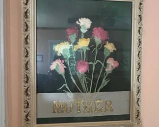 Framed Carnation Mother Artwork
