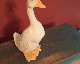 HandCarved Wooden Duck Figurine
