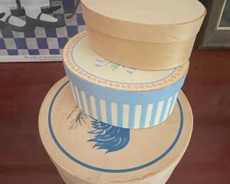 Vintage Hat Boxes Set of Three