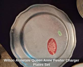 Wilton Armetale Queen Anne Pewter Charger Plates Set second image
