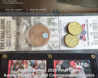 Atlanta Braves Final Game Authenticated Dirt and Commemorative Coins