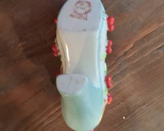 Vintage HINAGI Ceramic High Heel Shoe Figurine with Cherries second image