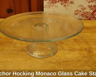 Anchor Hocking Monaco Glass Cake Stand