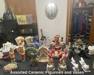 Assorted Ceramic Figurines and Vases