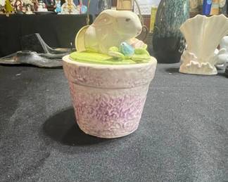Greenbrier International Easter Bunny Planter Jar