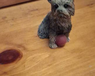 Yorkshire Terrier Figurine with Ball