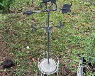 Whitehall Products Horse Weathervane with Planter Stand