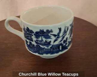Churchill Blue Willow Teacups second image