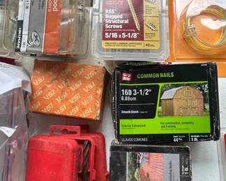 Assorted Construction Fasteners and Chain second image