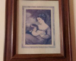 Mother and Child Lithograph after Raphaels Madonna della Sedia