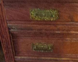 Antique Oak Sideboard with Carved Panels third image