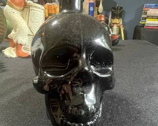 Midnight Manor Glass Skull Decor