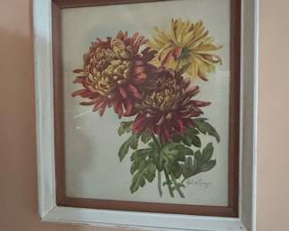 Chrysanthemum Floral Print by Paul de Longpre