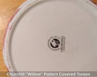 Churchill Willow Pattern Covered Tureen second image