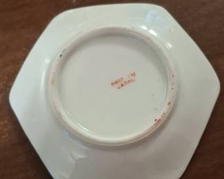 Japanese Miniature Tea Cup and Saucer Set with Floral Design second image