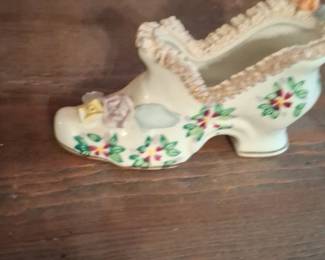 Ceramic Ladys Slipper Figurine, Made in Japan