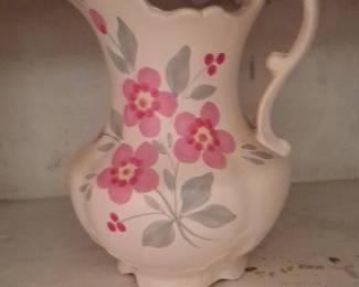 Vintage Hull Art Pottery Pink Magnolia Pitcher
