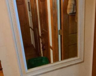White Beaded Frame Mirror