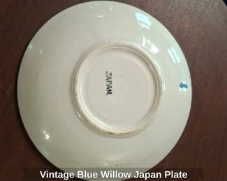 Vintage Blue Willow Japan Plate second image