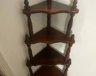 Vintage Victorian Style Corner Whatnot Shelf second image
