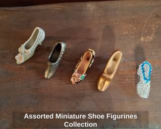 Assorted Miniature Shoe Figurines Collection