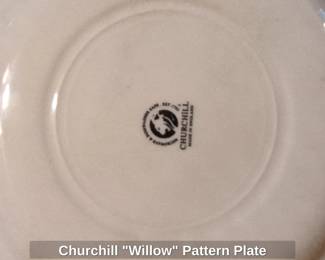 Churchill Willow Pattern Plate second image