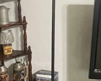 White Frosted Glass Torchiere Floor Lamp