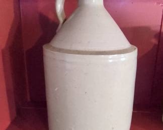Antique Stoneware Jug with Cork Stopper