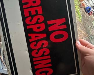 Everbilt in. x in. Aluminum No Trespassing Sign