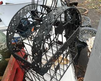 Wrought Iron HeartShaped Planter Basket