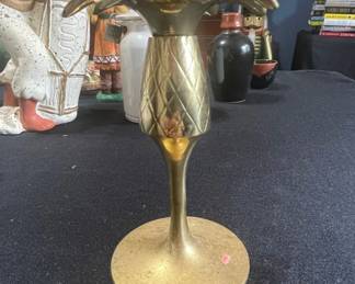 Brass Pineapple Candlestick Holder