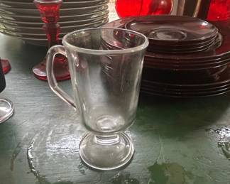 Clear Glass Irish Coffee Mugs
