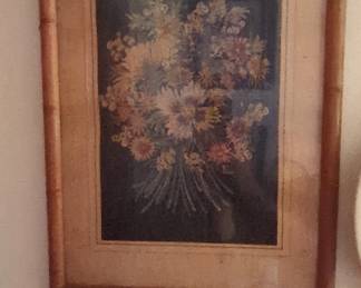 Signed Vintage Floral Oil Painting by L Ritter