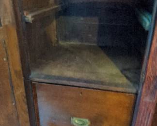 Antique Oak Sideboard with Carved Panels fourth image