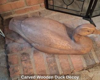 Carved Wooden Duck Decoy