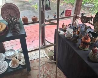 Wrought Iron Tiered Pot Rack with Scrollwork