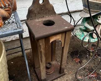 Vintage Wooden Candle Lantern