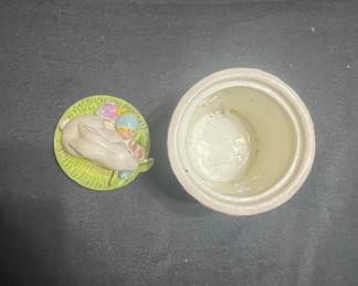 Greenbrier International Easter Bunny Planter Jar second image