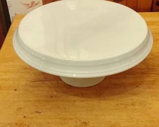 White Ironstone Cake Stand