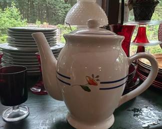 Longaberger Woven Traditions Classic Blue Tea Set fifth image
