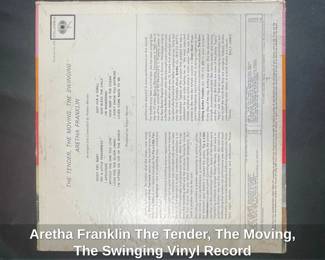Aretha Franklin The Tender, The Moving, The Swinging Vinyl Record second image