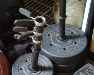 Cast Iron Weight Plates with Spring Collars