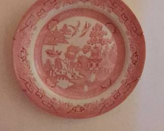 Churchill Willow Rosa Pink Transferware Plate