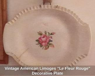 Vintage American Limoges Le Fleur Rouge Decorative Plate