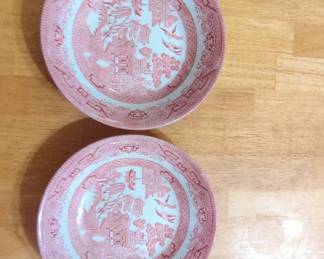 Churchill Willow Rosa Pink Saucers Set of 